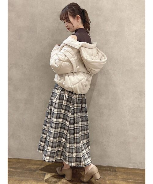 dazzlin（ダズリン）の「チェックコルセットフレアスカート（スカート・レディース・グレー/ブラウン/その他1/ブラック・SMALL/MEDIUM）」の8枚目の写真
