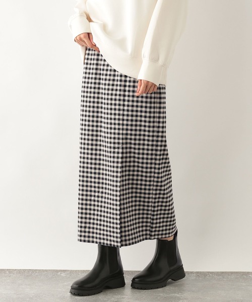 GLOBAL WORK（グローバルワーク）の「チェックアイラインスカート/162454（スカート・レディース・ベージュ系その他/ネイビー系/ブラック・LARGE/MEDIUM）」の6枚目の写真