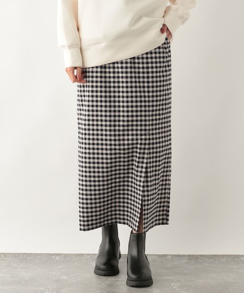 GLOBAL WORK（グローバルワーク）の「チェックアイラインスカート/162454（スカート・レディース・ベージュ系その他/ネイビー系/ブラック・LARGE/MEDIUM）」の7枚目の写真