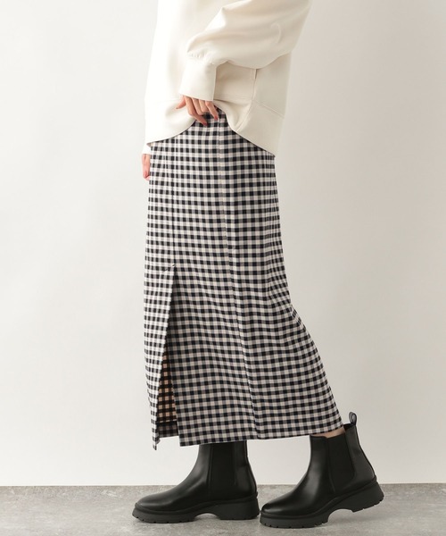 GLOBAL WORK（グローバルワーク）の「チェックアイラインスカート/162454（スカート・レディース・ベージュ系その他/ネイビー系/ブラック・LARGE/MEDIUM）」の8枚目の写真