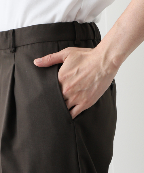 EDIFICE（エディフィス）の「【EDIFICE GOLF / エディフィス ゴルフ】REPREVE(R)×ウール イージーパンツ（スラックス・メンズ・グリーン/ブラック/ブラウン・MEDIUM/LARGE）」の14枚目の写真