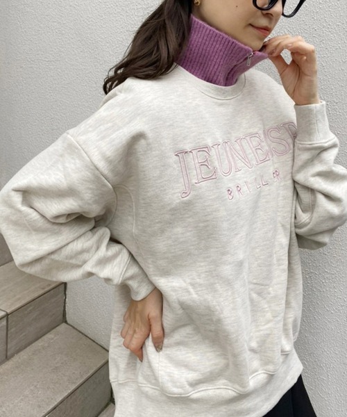 one after another NICE CLAUP（ワンアフターアナザーナイスクラップ）の「ゆるシルエットがポイント。ロゴ刺繍スウェット（スウェット・レディース・アイボリー/オートミール/スミクロ/サックスブルー・FREE）」の21枚目の写真