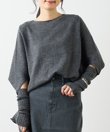OUVRAGE CLASSE | アームウォーマー付きポンチョニット(ニット/セーター)