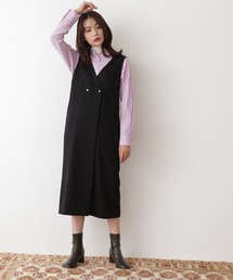 N.（N. Natural Beauty Basic） | 【松井愛莉さん着用】【追加生産】◆ドットボタンジャンパースカート(ジャンパースカート)