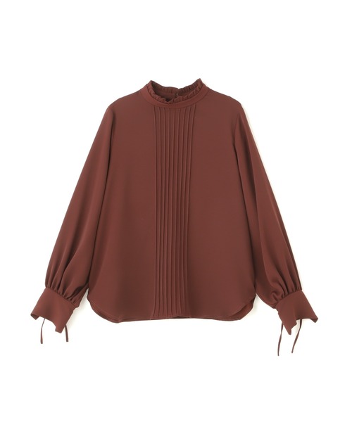 N.(N. Natural Beauty Basic)(エヌエヌナチュラルビューティーベーシック)の「◆ガルーダドビーフリルネックピンタックブラウス(シャツ/ブラウス・レディース・クリーム/ブラウン/ブラック・MEDIUM)」の18枚目の写真