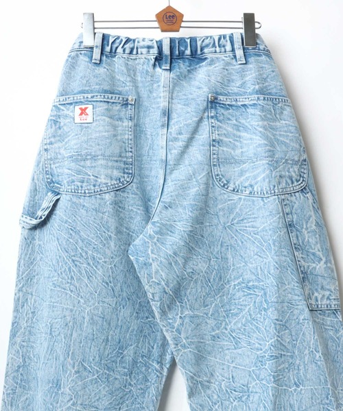 Lee(リー)の「Lee/リー X-LINE PAINTER PANTS/ワイドペインターパンツ/ワークパンツ/カラーパンツ/バギーパンツ(チノパンツ・メンズ・インディゴブルー/オレンジ/グリーン/イエロー/ホワイト/ケミカルウォッシュ/ピンク/ブルー・L/M/XL)」の6枚目の写真