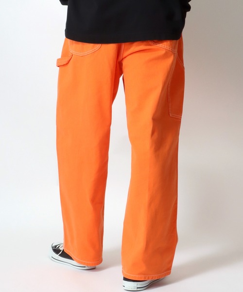 Lee(リー)の「Lee/リー X-LINE PAINTER PANTS/ワイドペインターパンツ/ワークパンツ/カラーパンツ/バギーパンツ(チノパンツ・メンズ・インディゴブルー/オレンジ/グリーン/イエロー/ホワイト/ケミカルウォッシュ/ピンク/ブルー・L/M/XL)」の11枚目の写真