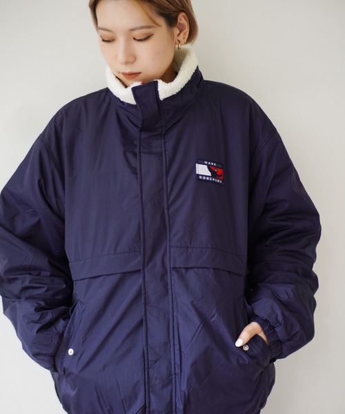 （What it isNt）ART BY MARKGONZALES（ワットイットイズント）の「【 （What it isNt）ART BY MARKGONZALES / (ワットイットイズント) アートバイ マークゴンザレス 】 リバーシブル スタンドカラー ジャケット（その他アウター・メンズ・ベージュ/ネイビー/ブラック・XL/M/L）」の3枚目の写真