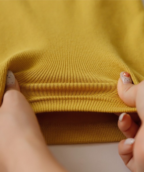 antiqua(アンティカ)の「綿混生地タートルリブトップス(Tシャツ/カットソー・キッズ・マスタード/オレンジ/グリーン/オフホワイト/ブラック/ブルー系その他・110/120/130/140/150/160)」の14枚目の写真