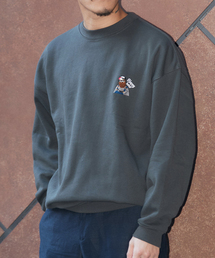 B.C STOCK（ベーセーストック）の「オーバーサイズ 刺繍裏起毛スウェット”FLOWER MOJYA”（Tシャツ/カットソー・メンズ）」