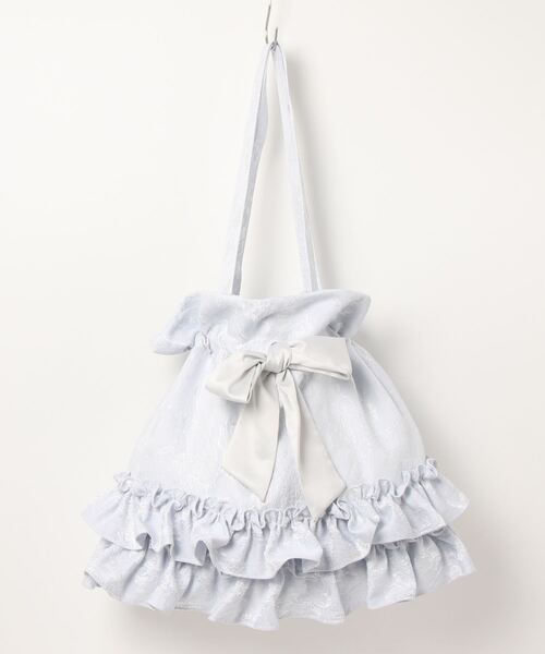 axes femme アクシーズファム A4 刺繍入り フリル トートバッグ 鍵モチーフ付型押しA4トート | outlet | axes femme online shop