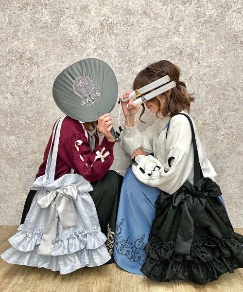 axes femme kawaii アクシーズファ厶 バックフリルショートコート