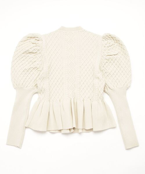 Sov.（ソブ）の「ボリュームスリーブケーブルニット（ニット/セーター