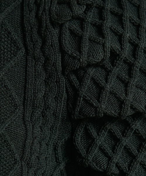 Sov.（ソブ）の「ボリュームスリーブケーブルニット（ニット/セーター