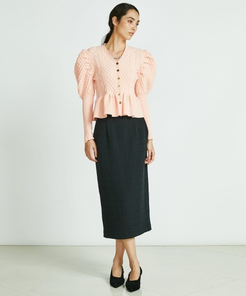 Sov.（ソブ）の「ボリュームスリーブケーブルニット（ニット/セーター