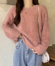 オーバーサイズシャギーニット