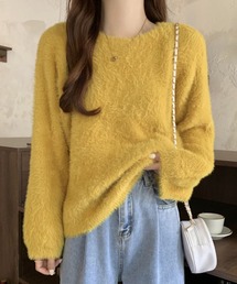 オーバーサイズシャギーニット