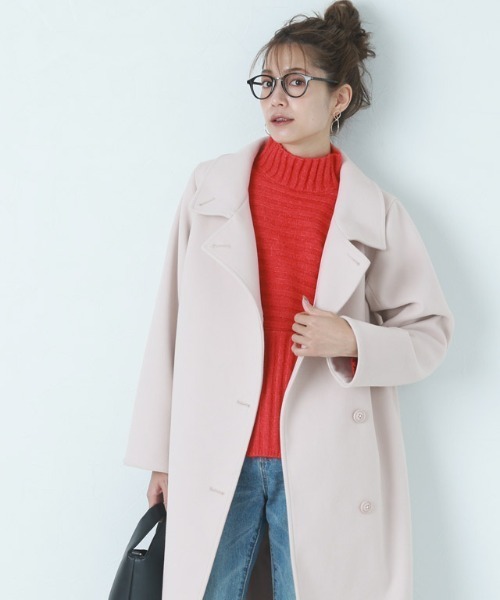 メルトンライクスタンドネックコート