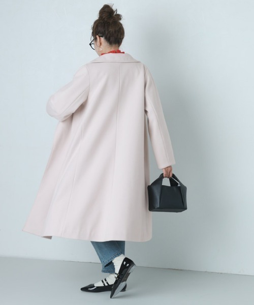 メルトンライクスタンドネックコート