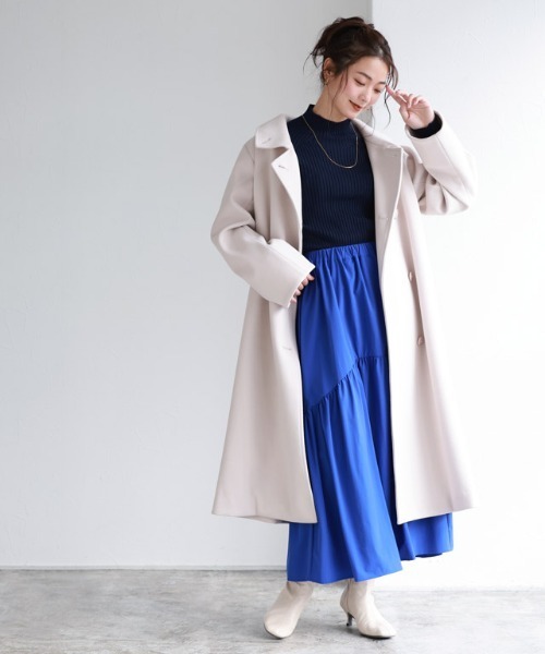 メルトンライクスタンドネックコート