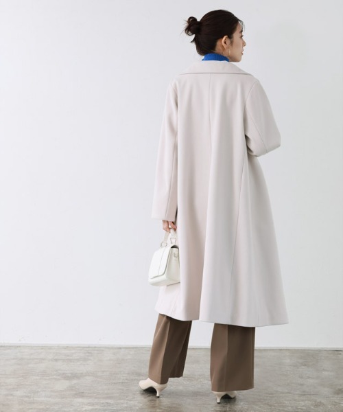 メルトンライクスタンドネックコート