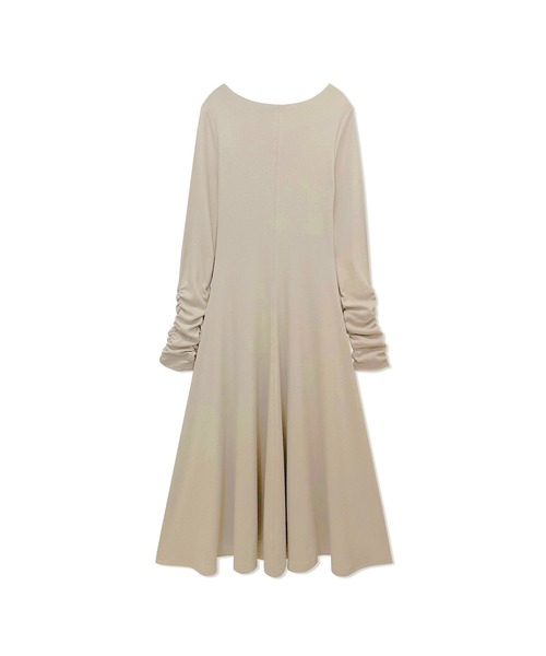 ANDGEEBEE（アンジービー）の「フィットアンドフレアリブワンピ（ワンピース・レディース・ベージュ/ブラック・MEDIUM）」の12枚目の写真