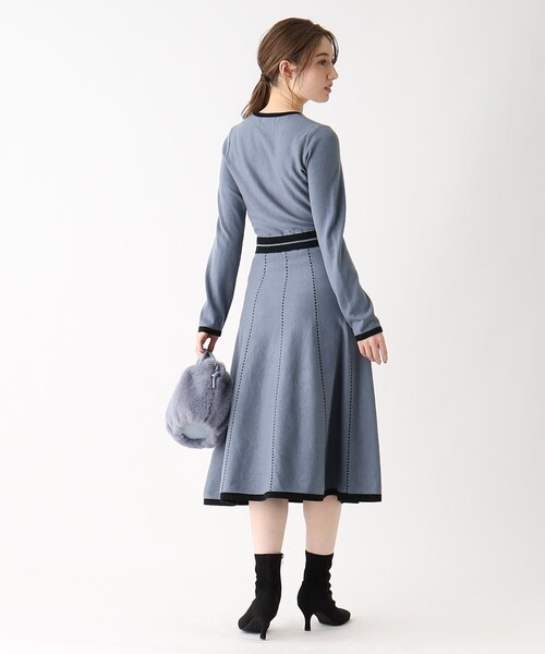 index（インデックス）の「◇バイカラーニットワンピース