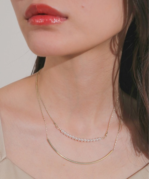 Kana（カナ）の「パール チェーン ゴールド 2連 ネックレス パーティー 結婚式 お呼ばれ オケージョン（ネックレス・レディース・ゴールド/シルバー・フリー）」の11枚目の写真