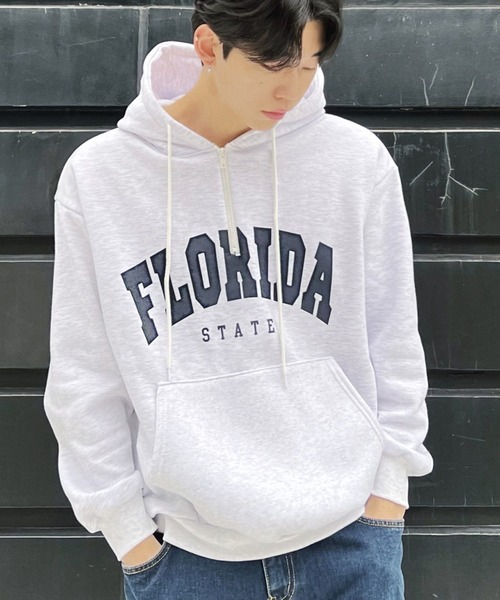 Figments（フィグメンツ）の「【裏起毛】FLORIDAパーカー（パーカー・レディース・杢グレー/カーキ/ブラック・FREE）」の2枚目の写真