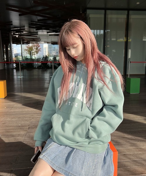 Figments（フィグメンツ）の「【裏起毛】FLORIDAパーカー（パーカー・レディース・杢グレー/カーキ/ブラック・FREE）」の10枚目の写真