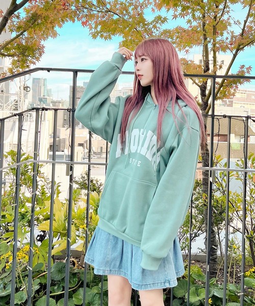 Figments（フィグメンツ）の「【裏起毛】FLORIDAパーカー（パーカー・レディース・杢グレー/カーキ/ブラック・FREE）」の12枚目の写真