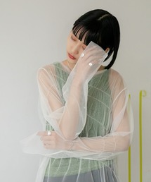 VACANCY | シャーリングチュールトップス(Tシャツ/カットソー)