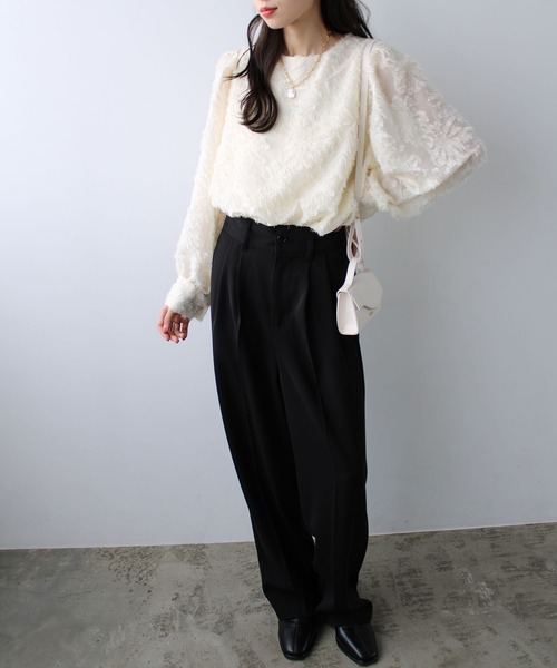 GeeRA(ジーラ)の「シャギージャカードブラウス(シャツ/ブラウス・レディース・ラベンダー/アイボリー/ブラック・SMALL/MEDIUM/LARGE/X-LARGE)」の22枚目の写真