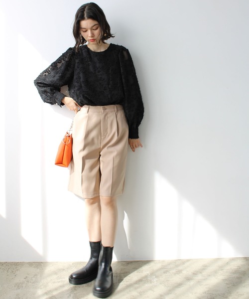 GeeRA(ジーラ)の「シャギージャカードブラウス(シャツ/ブラウス・レディース・ラベンダー/アイボリー/ブラック・SMALL/MEDIUM/LARGE/X-LARGE)」の10枚目の写真