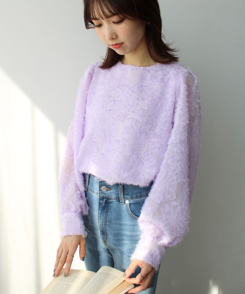 GeeRA(ジーラ)の「シャギージャカードブラウス(シャツ/ブラウス・レディース・ラベンダー/アイボリー/ブラック・SMALL/MEDIUM/LARGE/X-LARGE)」の16枚目の写真