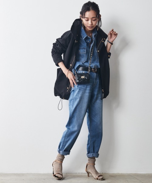 CHIC STYLE（シックスタイル）の「＜大きいサイズ＞綿100％ライトオンスデニムテーパードパンツ シックスタイル（デニムパンツ・レディース・ネイビー系/ブルー系・L/LL/3L/5L/4L）」の8枚目の写真