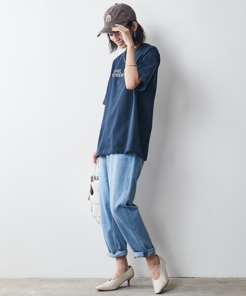 CHIC STYLE（シックスタイル）の「＜大きいサイズ＞綿100％ライトオンスデニムテーパードパンツ シックスタイル（デニムパンツ・レディース・ネイビー系/ブルー系・L/LL/3L/5L/4L）」の12枚目の写真