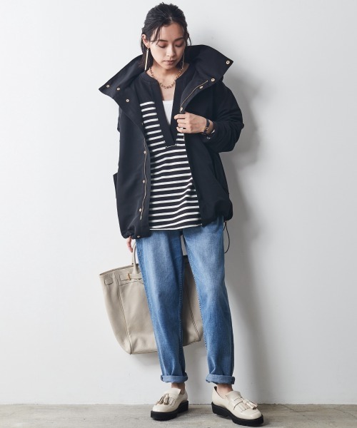 CHIC STYLE（シックスタイル）の「＜大きいサイズ＞綿100％ライトオンスデニムテーパードパンツ シックスタイル（デニムパンツ・レディース・ネイビー系/ブルー系・L/LL/3L/5L/4L）」の7枚目の写真