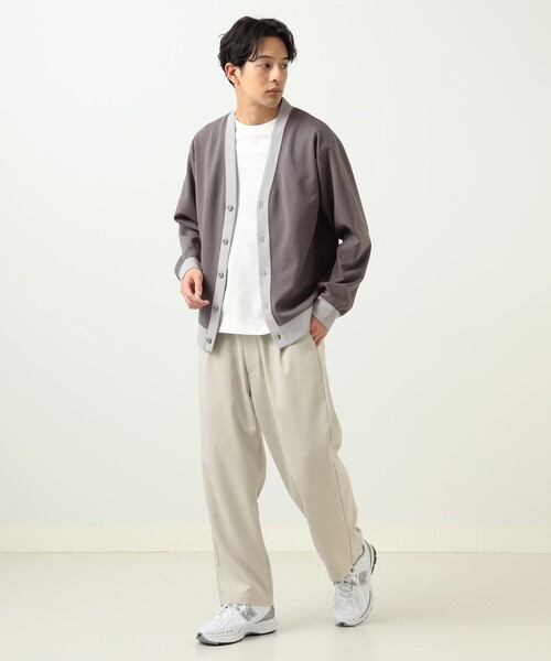 BEAMS HEART(ビームスハート)の「BEAMS HEART / ダンボール カーディガン(Tシャツセット)(カーディガン/ボレロ・メンズ・チャコールグレー/ベージュ・SMALL/MEDIUM/LARGE)」の5枚目の写真