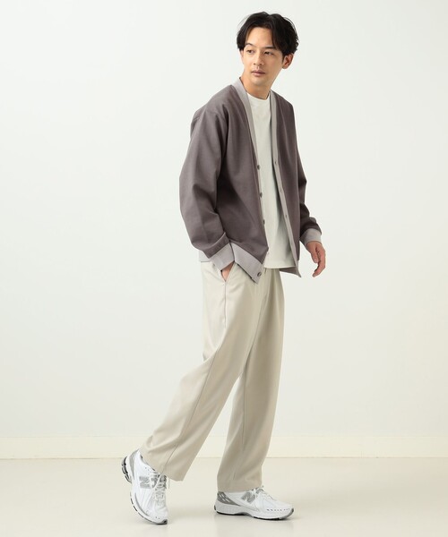 BEAMS HEART(ビームスハート)の「BEAMS HEART / ダンボール カーディガン(Tシャツセット)(カーディガン/ボレロ・メンズ・チャコールグレー/ベージュ・SMALL/MEDIUM/LARGE)」の9枚目の写真