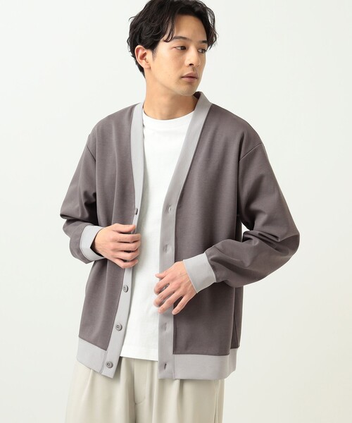 BEAMS HEART(ビームスハート)の「BEAMS HEART / ダンボール カーディガン(Tシャツセット)(カーディガン/ボレロ・メンズ・チャコールグレー/ベージュ・SMALL/MEDIUM/LARGE)」の7枚目の写真
