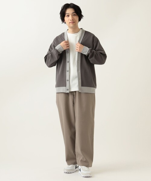 BEAMS HEART(ビームスハート)の「BEAMS HEART / ダンボール カーディガン(Tシャツセット)(カーディガン/ボレロ・メンズ・チャコールグレー/ベージュ・SMALL/MEDIUM/LARGE)」の13枚目の写真