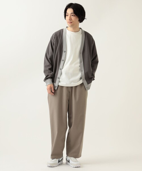 BEAMS HEART(ビームスハート)の「BEAMS HEART / ダンボール カーディガン(Tシャツセット)(カーディガン/ボレロ・メンズ・チャコールグレー/ベージュ・SMALL/MEDIUM/LARGE)」の4枚目の写真
