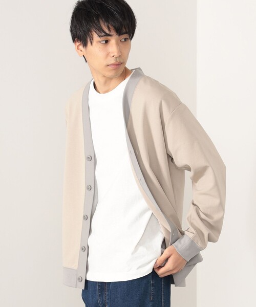BEAMS HEART(ビームスハート)の「BEAMS HEART / ダンボール カーディガン(Tシャツセット)(カーディガン/ボレロ・メンズ・チャコールグレー/ベージュ・SMALL/MEDIUM/LARGE)」の21枚目の写真