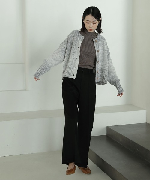 LAKOLE（ラコレ）の「12Gフレアスリーブモックネックニット2nd / 185834（ニット/セーター・レディース・ベージュ/パープル/オレンジ/ブラック/オフホワイト/アイボリー/その他6/その他9・SMALL/MEDIUM）」の14枚目の写真