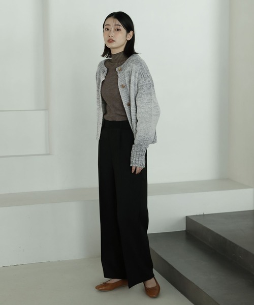 LAKOLE（ラコレ）の「12Gフレアスリーブモックネックニット2nd / 185834（ニット/セーター・レディース・ベージュ/パープル/オレンジ/ブラック/オフホワイト/アイボリー/その他6/その他9・SMALL/MEDIUM）」の15枚目の写真