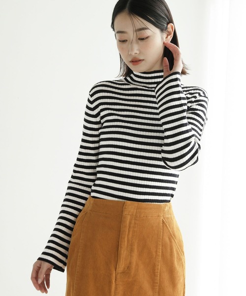 LAKOLE（ラコレ）の「12Gフレアスリーブモックネックニット2nd / 185834（ニット/セーター・レディース・ベージュ/パープル/オレンジ/ブラック/オフホワイト/アイボリー/その他6/その他9・SMALL/MEDIUM）」の9枚目の写真