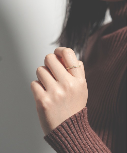Jewel closet by L&Co.(ジュエルクローゼットバイエルアンドコー)の「K18 シンプルリング(リング・レディース・ゴールド・9号/11号/13号)」の3枚目の写真