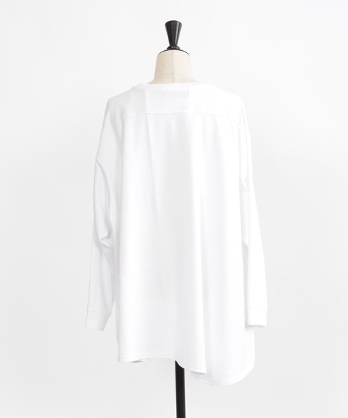 gomme（ゴム）の「20/-天竺　フロントファスナーＴ（Tシャツ/カットソー・レディース・ブルー/ホワイト/ブラック・MEDIUM）」の9枚目の写真