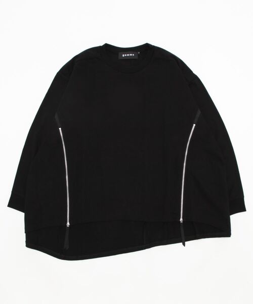 gomme（ゴム）の「20/-天竺　フロントファスナーＴ（Tシャツ/カットソー・レディース・ブルー/ホワイト/ブラック・MEDIUM）」の18枚目の写真